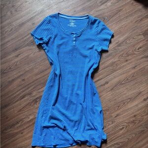 L.L. Bean Blue Striped Dress